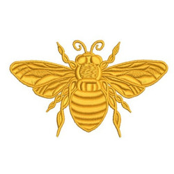 Embroidery Design Gold Bee 2