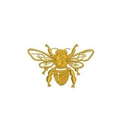 Embroidery Design Gold Bee 7