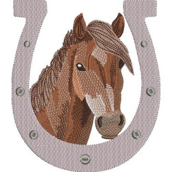 Diseño Para Bordado Herradura Con Caballo 4