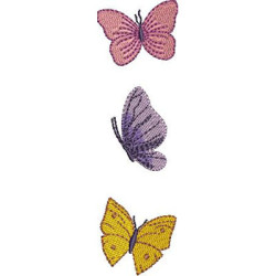 Embroidery Design Trio Of Butterflies