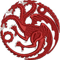 Embroidery Design 3 Headed Dragon