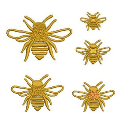 Embroidery Design Bees 5 Sizes