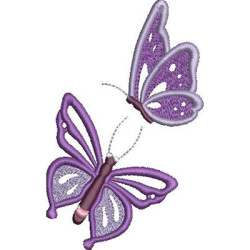 Diseño Para Bordado Par De Mariposas