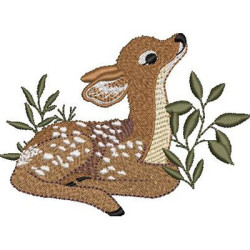 Embroidery Design Lying Deer 2