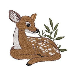 Embroidery Design Lying Deer 3