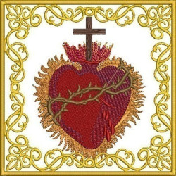 Embroidery Design Altar Cloths Sacred Heart 269