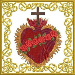 Embroidery Design Altar Cloths Immaculate Heart 270