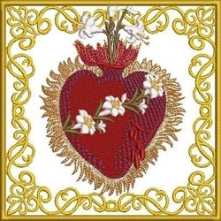 Embroidery Design Altar Cloths Very Chastic Heart 271