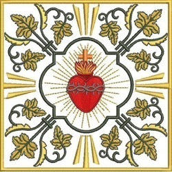 Embroidery Design Altar Cloths Sacred Heart Of Jesus 273