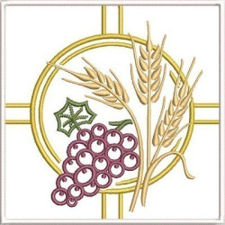 Embroidery Design Altar Cloths Wheat And Grapes 315