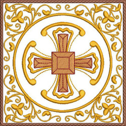 Embroidery Design Altar Cloths Decorated Cross 440