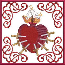 Embroidery Design Altar Cloths Heart Of Mary 7 Swords