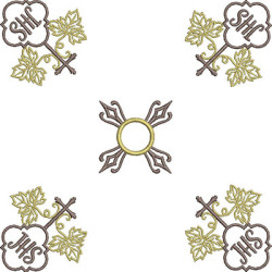 Embroidery Design Set For Vine Amber Jhs With Cross