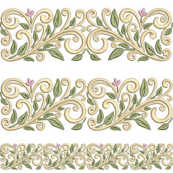 Embroidery Design Leaf Cover Set 3