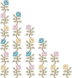 Embroidery Design Cross Stitch Flowers For Borders