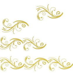 6 Embroidery Design Continuous Golden Arches