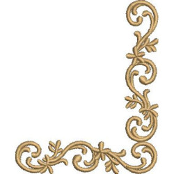 Embroidery Design Simple Arabesque Corner