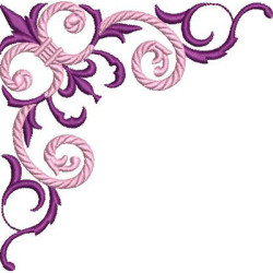 Embroidery Design 11 Cm Volute Corner