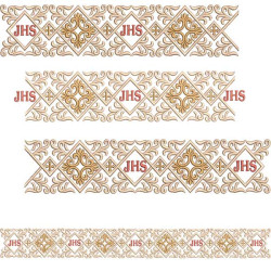 4 Embroidery Designs Continuous Cross And Jhs