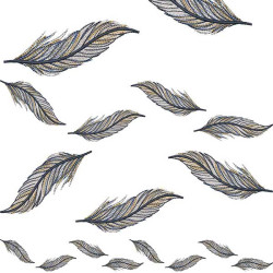 Set Of 4 Embroidery Design For Feather