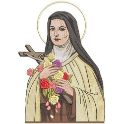 Embroidery Design Saint Little Therese Of Lissieux 28 Cm