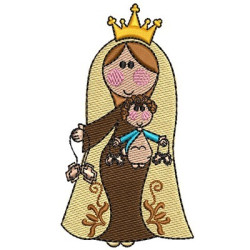 Diseño Para Bordado Nuestra Señora Del Carmen Cute