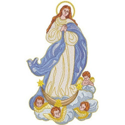 Embroidery Design Our Lady Immaculate Conception 25 Cm