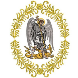 Embroidery Design Medal Archangel Michael
