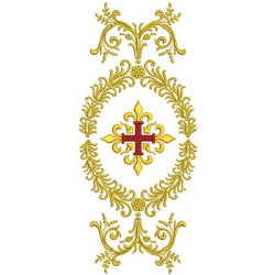 Embroidery Design 30 Cm Medal With Cross