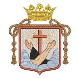 Matriz De Bordado Escudo Abraço Franciscano 3