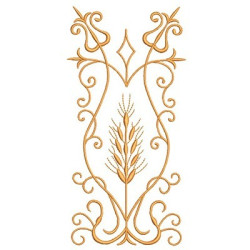 Embroidery Design Arabescos With Wheat 22 Cm