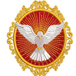 Matriz De Bordado Medalha Divino Espírito Santo 3