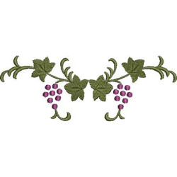 Embroidery Design Grape Branch 13 Cm