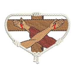 Embroidery Design Franciscan Hug Shield 8