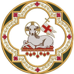 Embroidery Design Lamb In The 16 Cm Frame