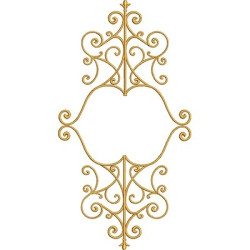 Embroidery Design Frame Arabesque Decorated 2 With 30 Cm