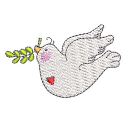 Embroidery Design Dove Of Peace 4