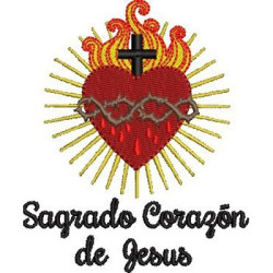 Matriz De Bordado Sagrado Coração De Jesus Espanhol