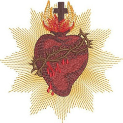 Matriz De Bordado Sagrado Coração De Jesus 15 Cm