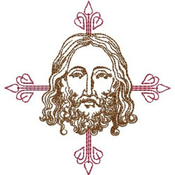 Embroidery Design Face Of Jesus 10 Cm