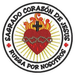 Embroidery Design Sacred Heart Of Jesus Es Patch