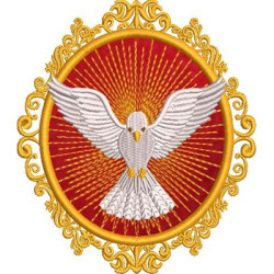 Embroidery Design Divine Medal Holy Spirit 12 Cm