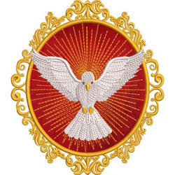 Embroidery Design Divine Medal Holy Spirit 16 Cm