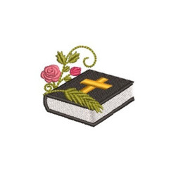 Matriz De Bordado Bíblia Com Flores 2