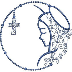 Embroidery Design Rosary Of Mary 2