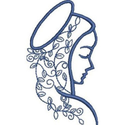 Embroidery Design Profile Of Mary 2