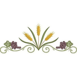 Embroidery Design Embroidery 30 Cm Wheat With Grapes