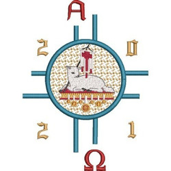 Embroidery Design Paschal Candle 7
