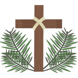 Embroidery Design Cross Of Branches 2