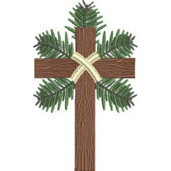 Embroidery Design Cross Of Branches 10